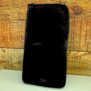 Celine Paris Black Suede Eyeglass Case